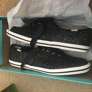 keds x kate spade new york glitter sneakers black